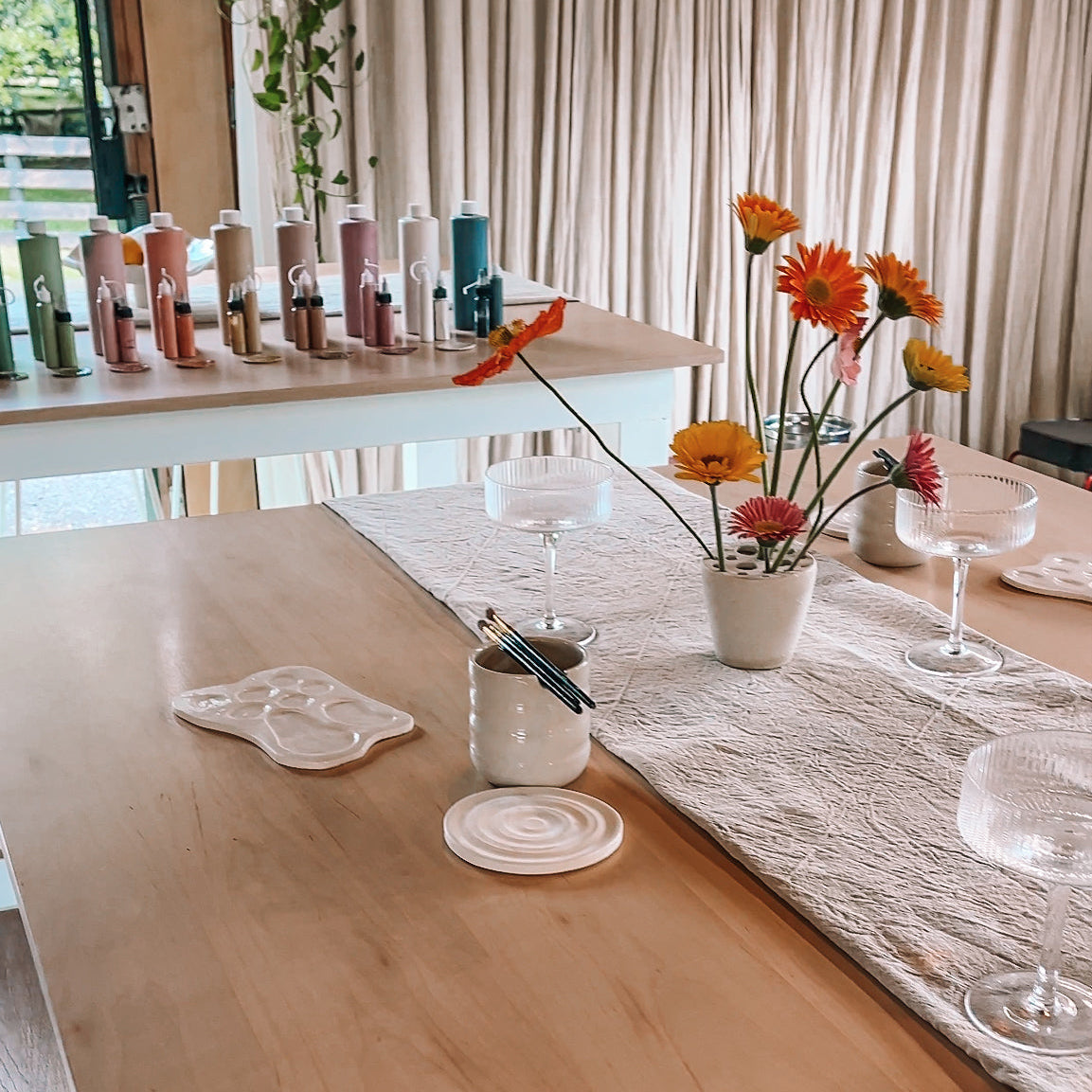 Brushes & Bubbly - Pottery Painting